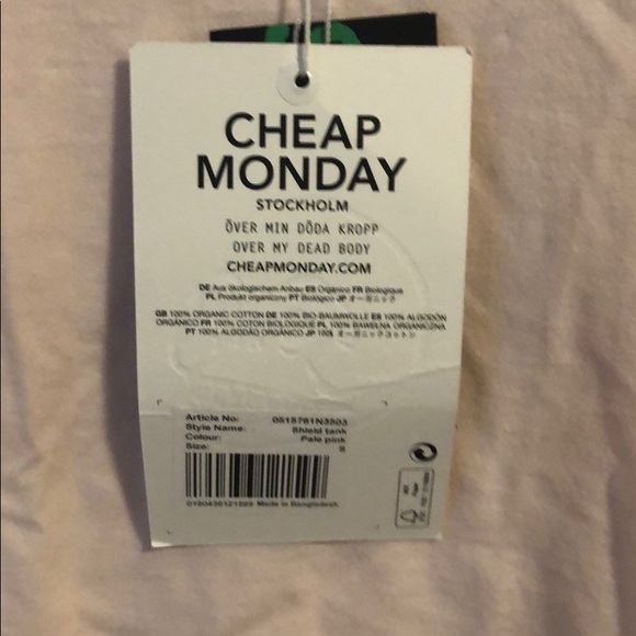 Cheap Monday Shield Tank - Pale Pink - Picture 7 of 9